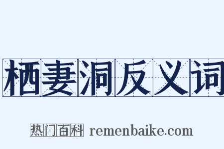 栖妻洞反义词是什么意思的图片